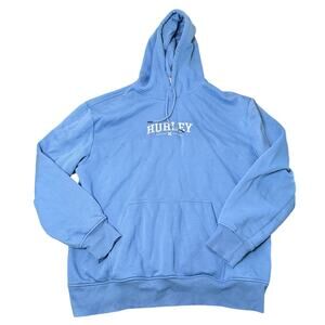 Hurley Baby Blue Hoodie Sweatshirt Mens Size XL